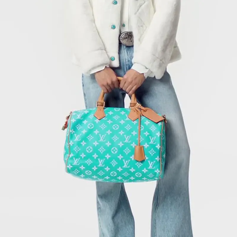 LOUIS VUITTON Speedy P9 Bandouliere 40 Turquoise-6