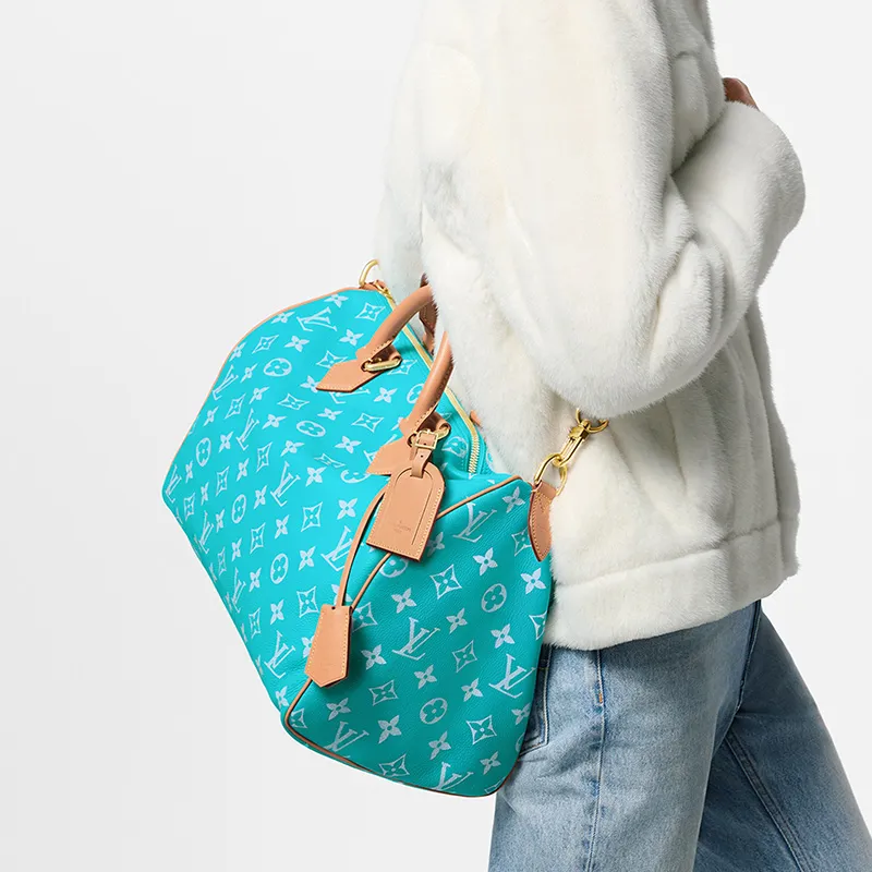 LOUIS VUITTON Speedy P9 Bandouliere 40 Turquoise-9