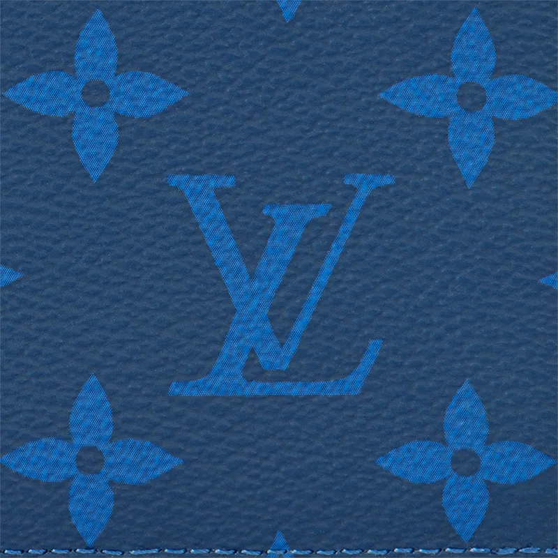 LOUIS VUITTON Coin Card Holder Monogram Pacific Taiga Blue-5