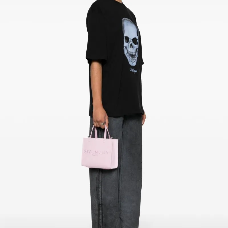 GIVENCHY Cotton Tote Bag Shopping Bag Shoulder Bag Crossbody Bag Handbag Medium Size Women's Pink-8
