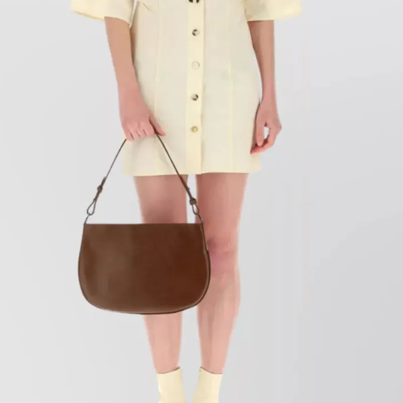 By Far Cow Leather Handbag Women's Brown-4