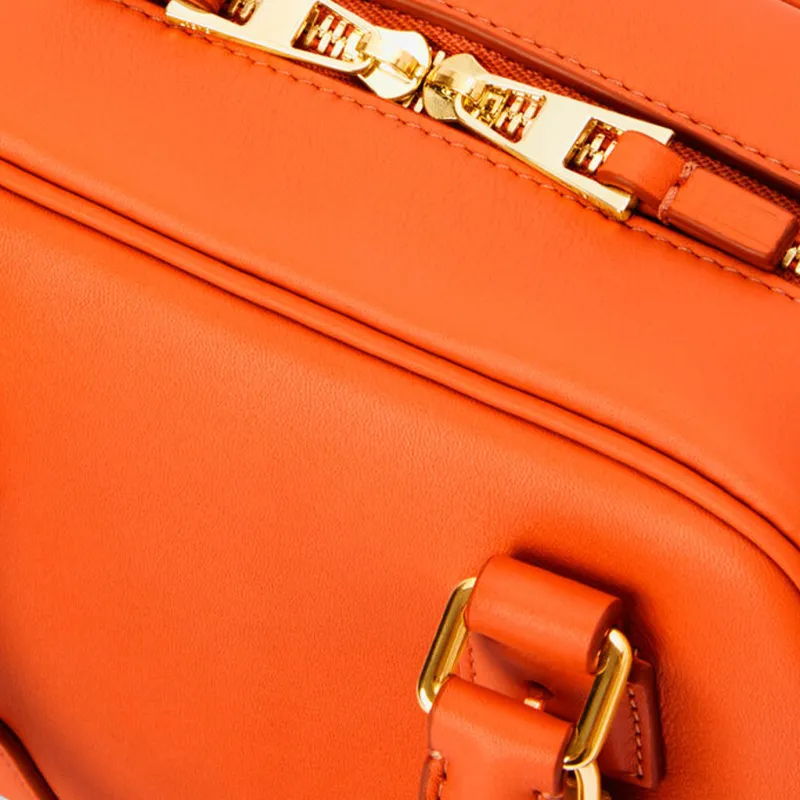 LOEWE Amazona Nappa Calfskin Handbag, Shoulder Bag, Crossbody Bag Women's Orange-6