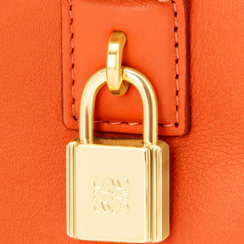 LOEWE Amazona Nappa Calfskin Handbag, Shoulder Bag, Crossbody Bag Women's Orange-7
