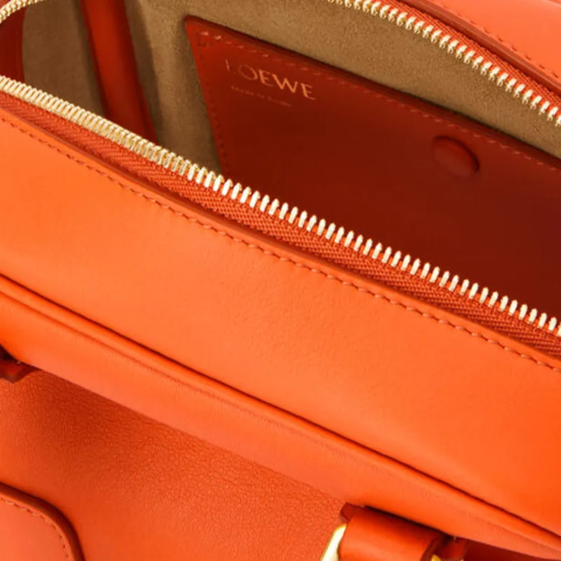 LOEWE Amazona Nappa Calfskin Handbag, Shoulder Bag, Crossbody Bag Women's Orange-5
