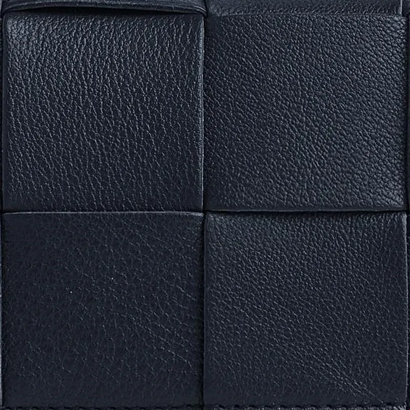 Bottega Veneta CASSETTE Pillow Bag Cow Leather Fanny Pack Mini Men's Black & Blue-4