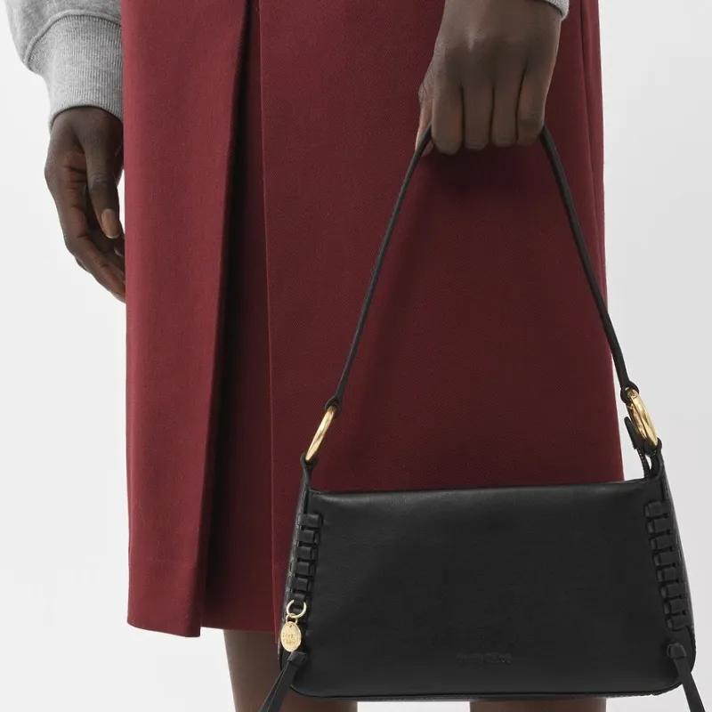 See By Chloe Tilda Smooth Cow Leather Baguette Bag Handbag, Shoulder Bag Women's Black-4
