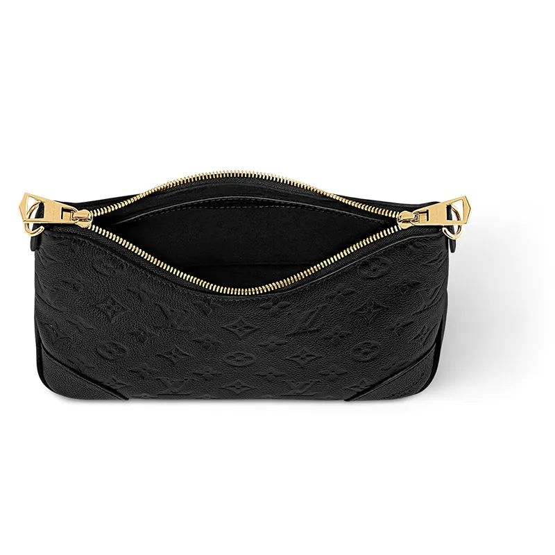 LOUIS VUITTON Boulogne Leather Shoulder Bag Women's Black-3