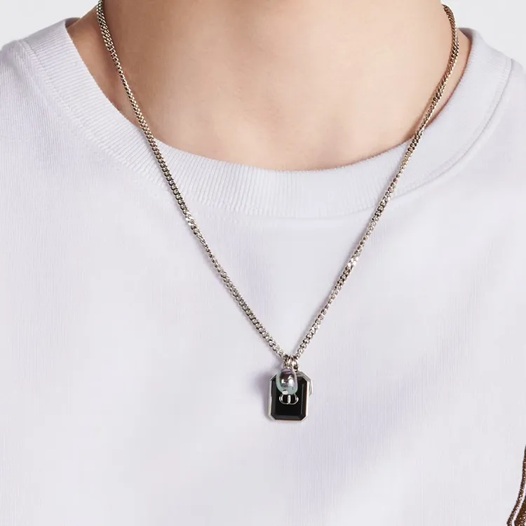 DIOR Metal Necklaces Men's Silver-2