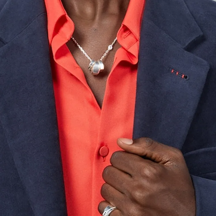GUCCI Multi band Pendant Necklace-3