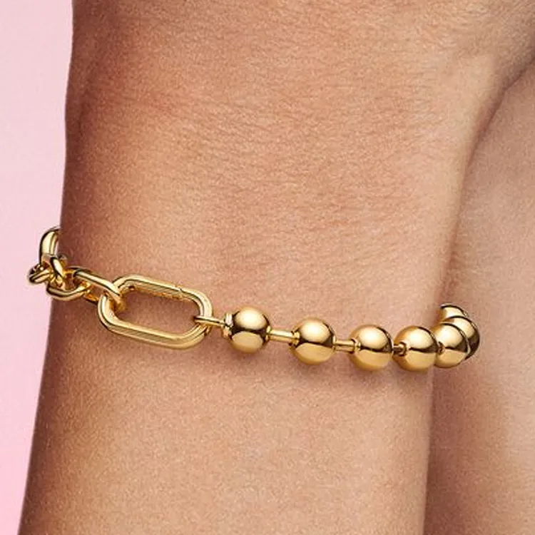 Pandora Alloy Bracelets Women's Gold-2