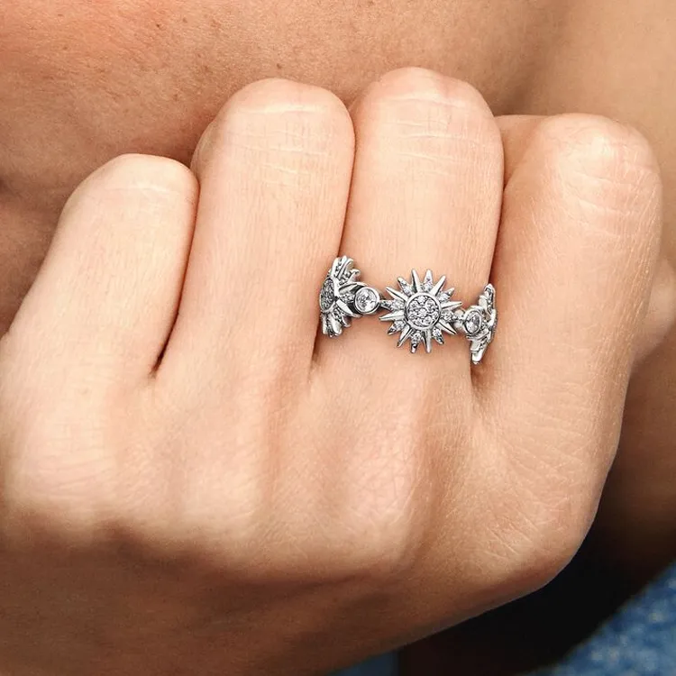 Pandora 925 Sterling Silver Rings Women's Silver-3