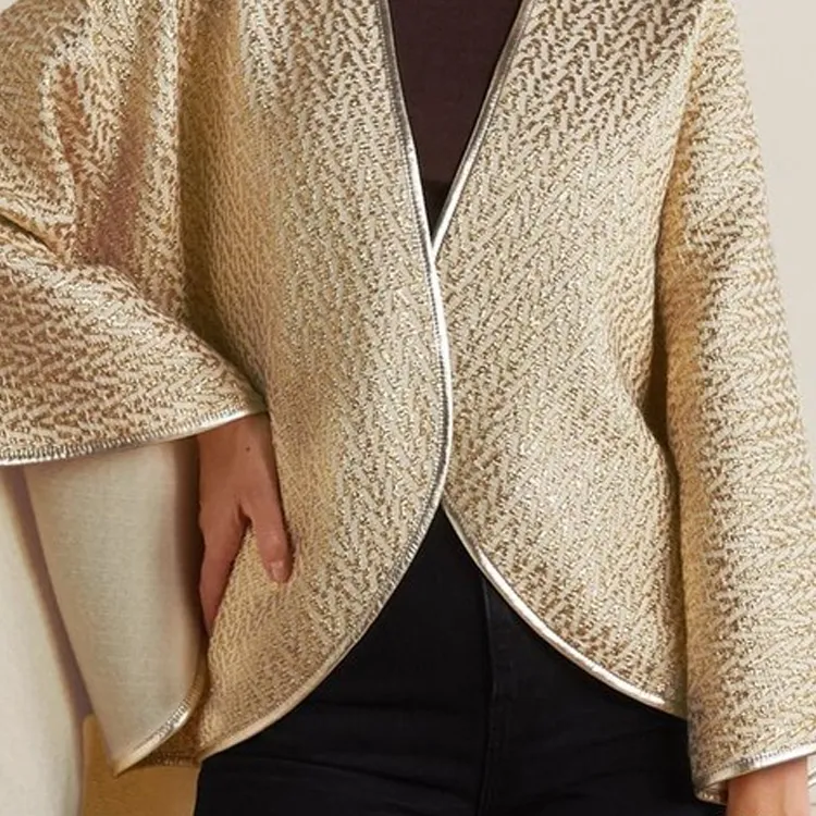 Valentino Wool Blend Shawls Women's Beige-1