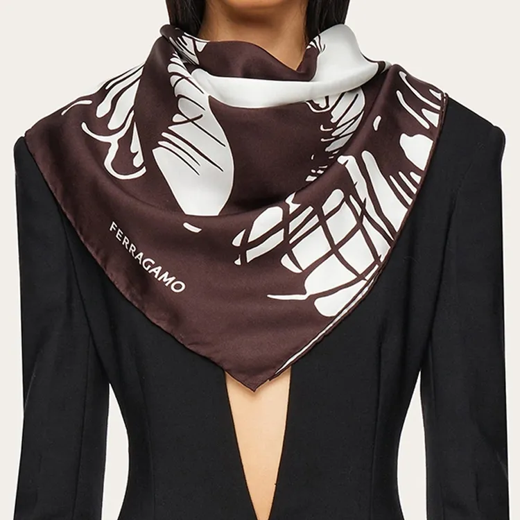 Ferragamo Venus Printed Square Scarf-1