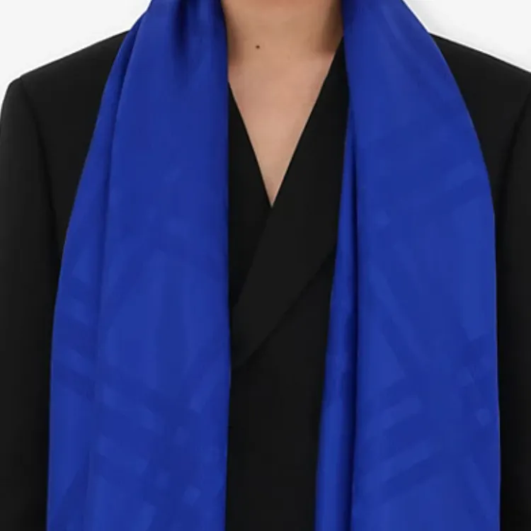 Burberry Checked Silk Scarf-3