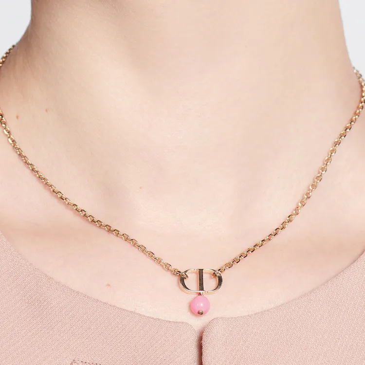 DIOR Resin, Metal, Pearl Necklaces Women's Gold-2