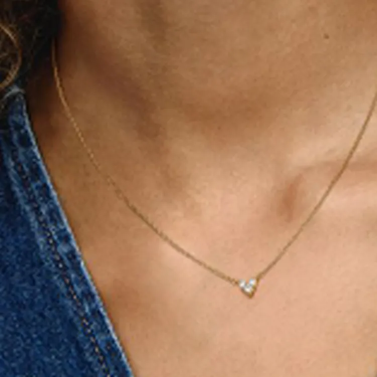 Pandora Cubic Zircon Necklaces Women's Gold-2