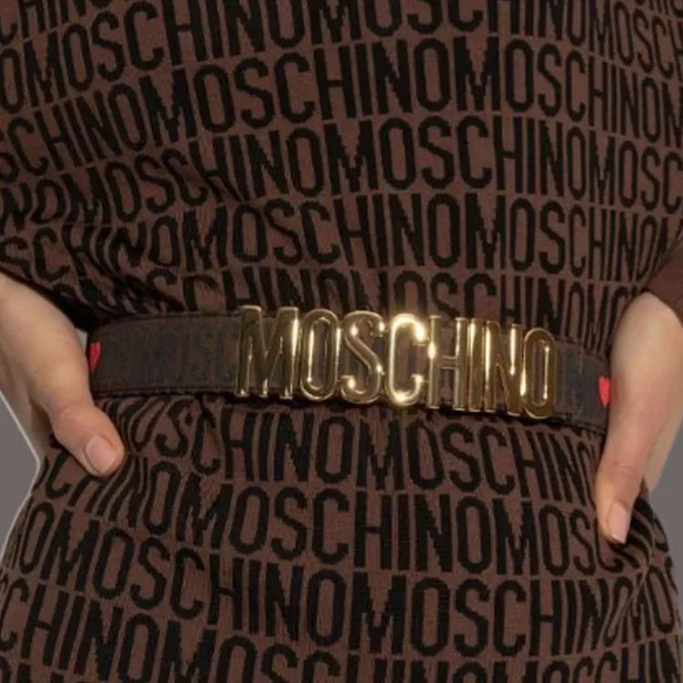 MOSCHINO Logo Plaque Belt-2