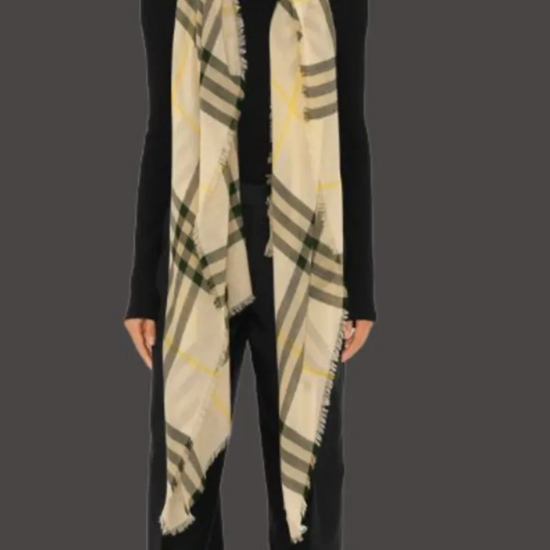 Burberry Wool Knit Scarves Unisex Brown-4