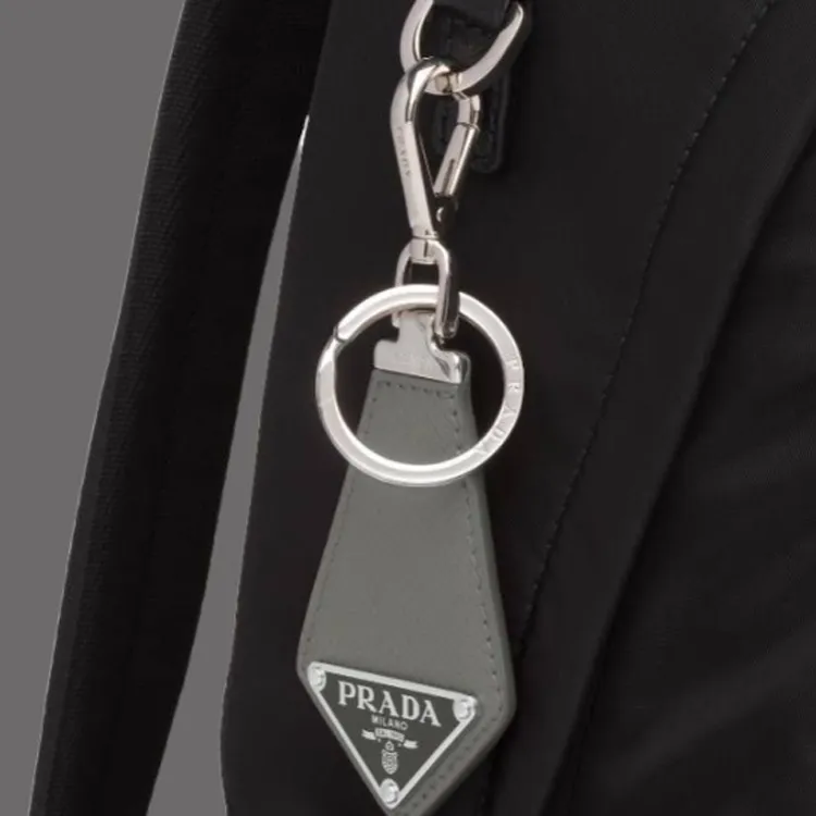 PRADA Saffiano Leather Keychain-3