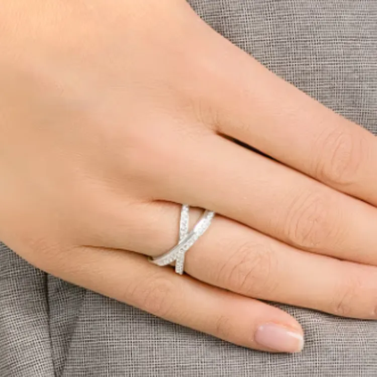 Swarovski Rhodium Plated Rings Women's Silver-4