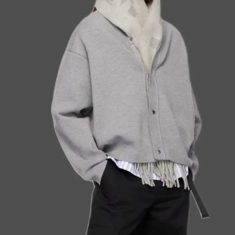 Jacquemus Virgin Wool Knit Scarves Men's Gray-2