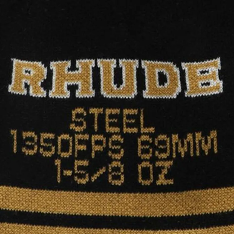 RHUDE Intarsia knit Logo Beanie-2