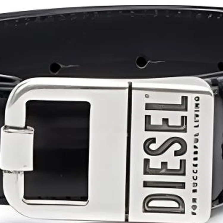 DIESEL Cow Leather Belts Men's Black 3CM-2