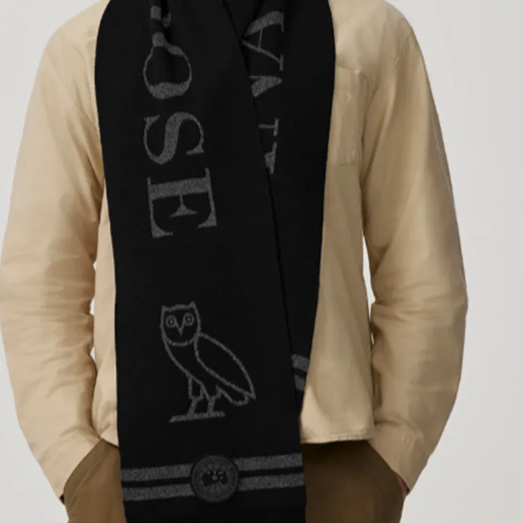Canada Goose Milu Wool Knit Scarves Unisex Black-2