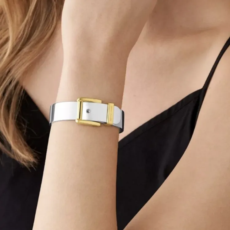 MICHAEL KORS Metallic Coating Bangles Women's Silver/Gold-4