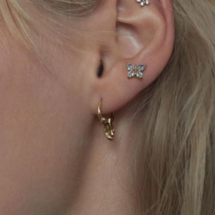 Maria Black 14kt Gold Papillon Huggie Earring-2