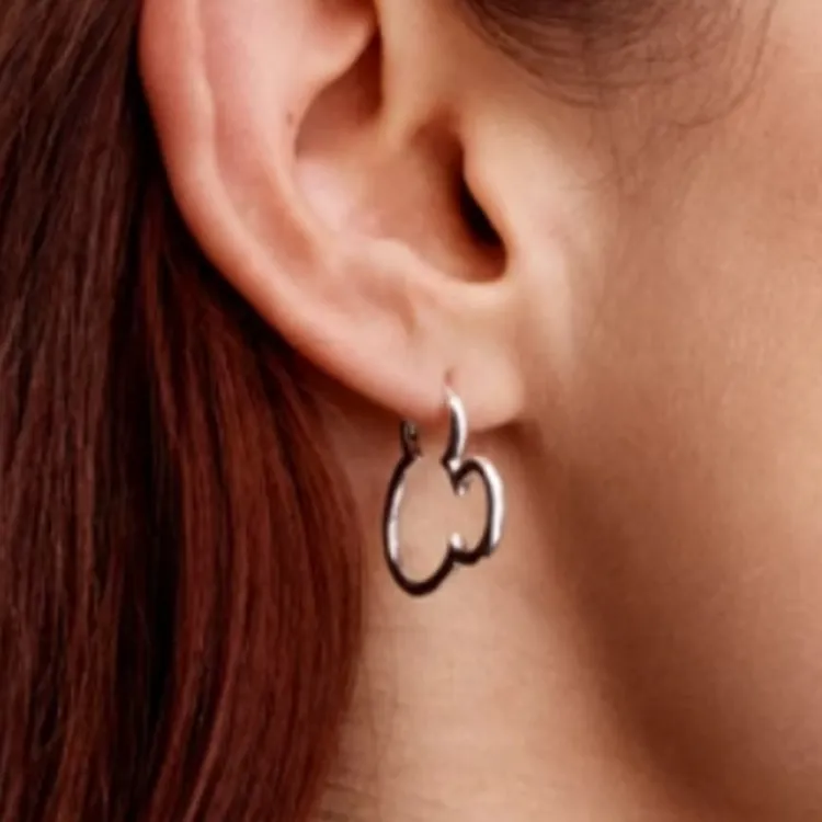 Pandora 925 Sterling Silver Earrings Women's Silver-2