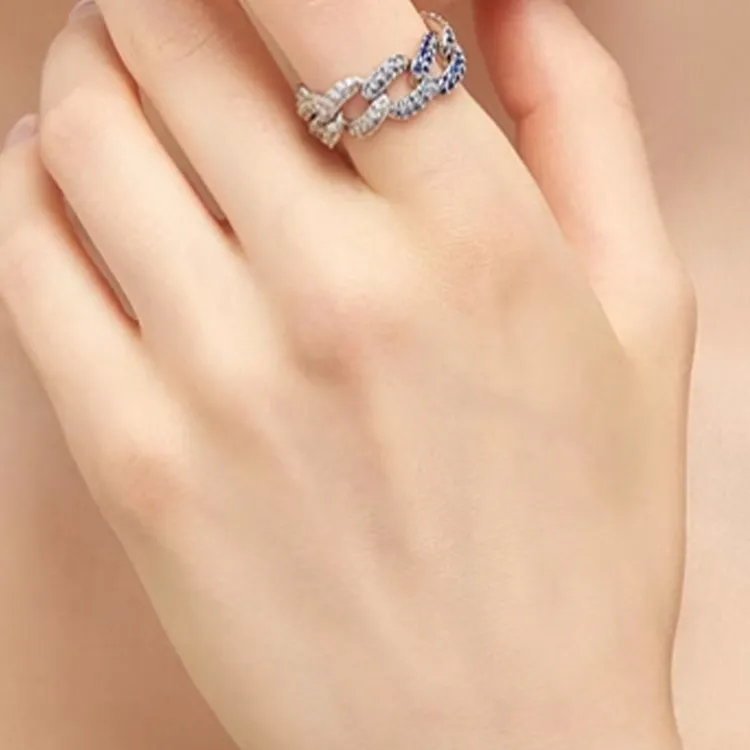 AIDEN CANDICE Zircon Rings Women's Gold/Silver-2