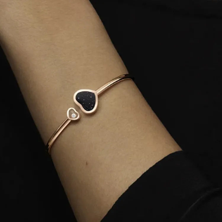 Chopard 18kt Rose Gold Happy Hearts Diamond Bangle-3