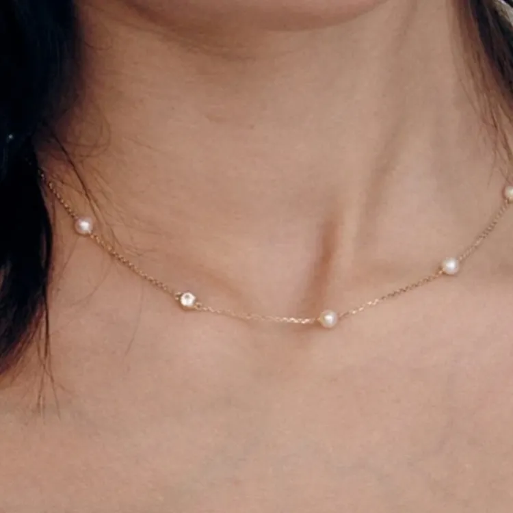 HYÈRES LOR 14K Gold Freshwater Pearl Necklaces Women's Gold-2