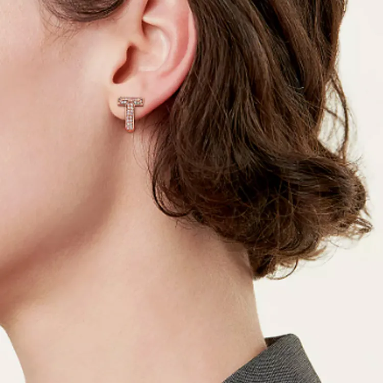 TIFFANY & CO. 18K Rose Gold Earrings Women's Rose Gold-4