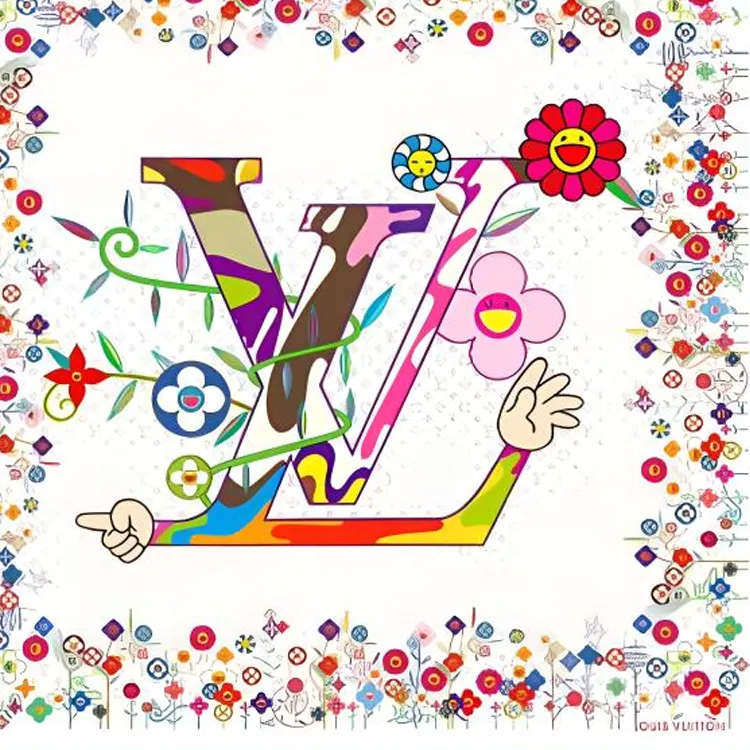 LOUIS VUITTON X Takashi Murakami Monogram Superflat Shawl-2