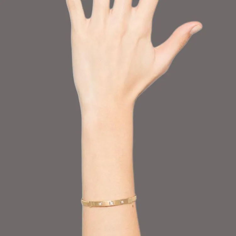 Marco Bicego 18Kt Yellow Gold Diamond Bangle Bracelet-2