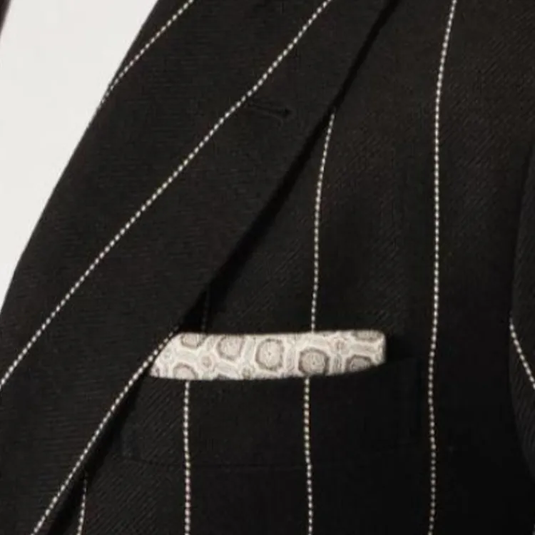 Brunello Cucinelli Geometric Designed Pocket Square-2