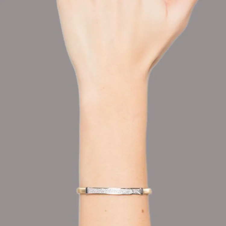 Marco Bicego 18K Yellow Gold Diamond Bangle Bracelet-2