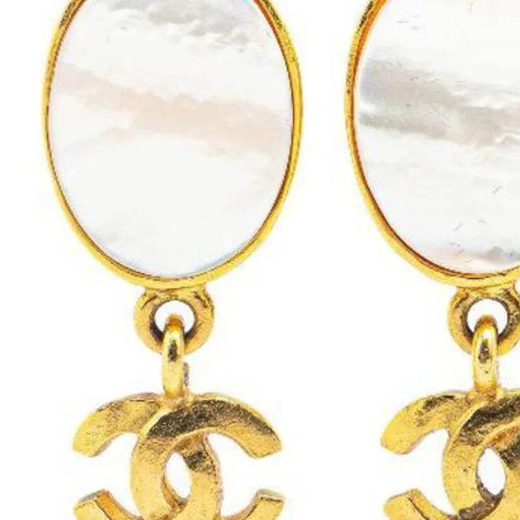 CHANEL 1995 Cc Drop Clip on Earrings-2