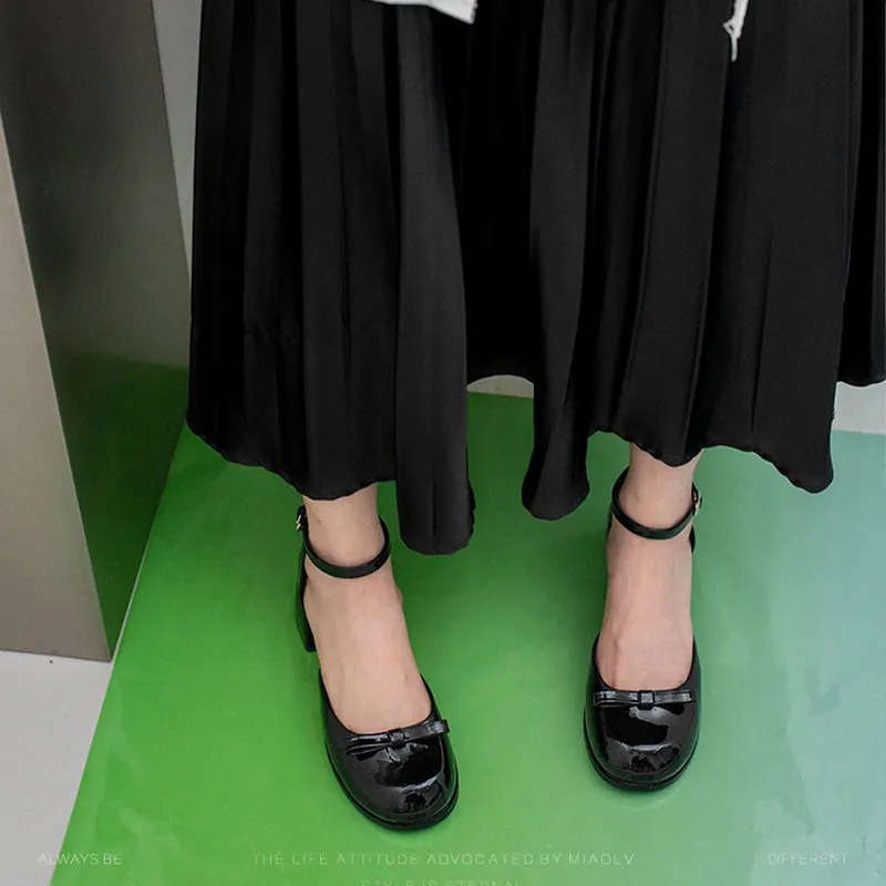 Wonderful Couple Chunky Heel High Heels 4.5cm Women's-6