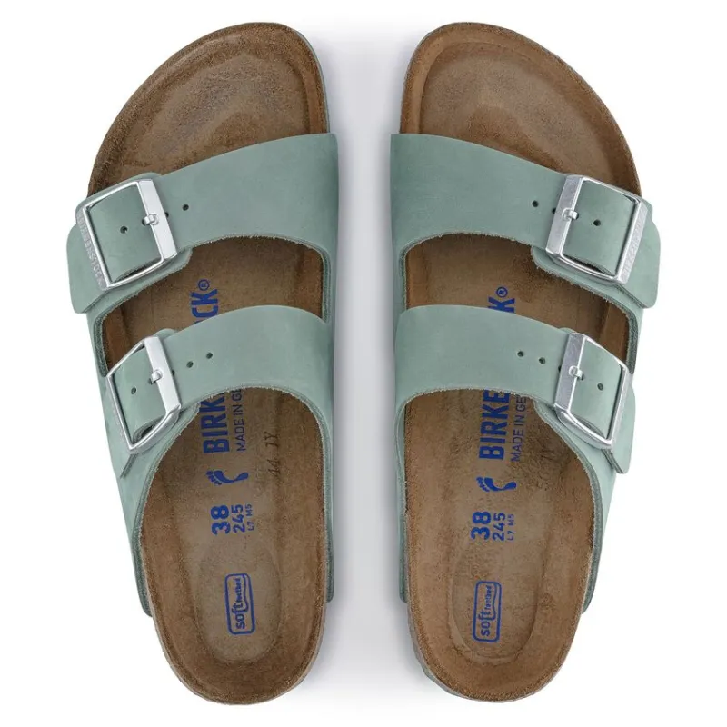 Birkenstock Arizona Soft Footbed Slip Resistant Slide Slippers Women's Emerald Regular-3