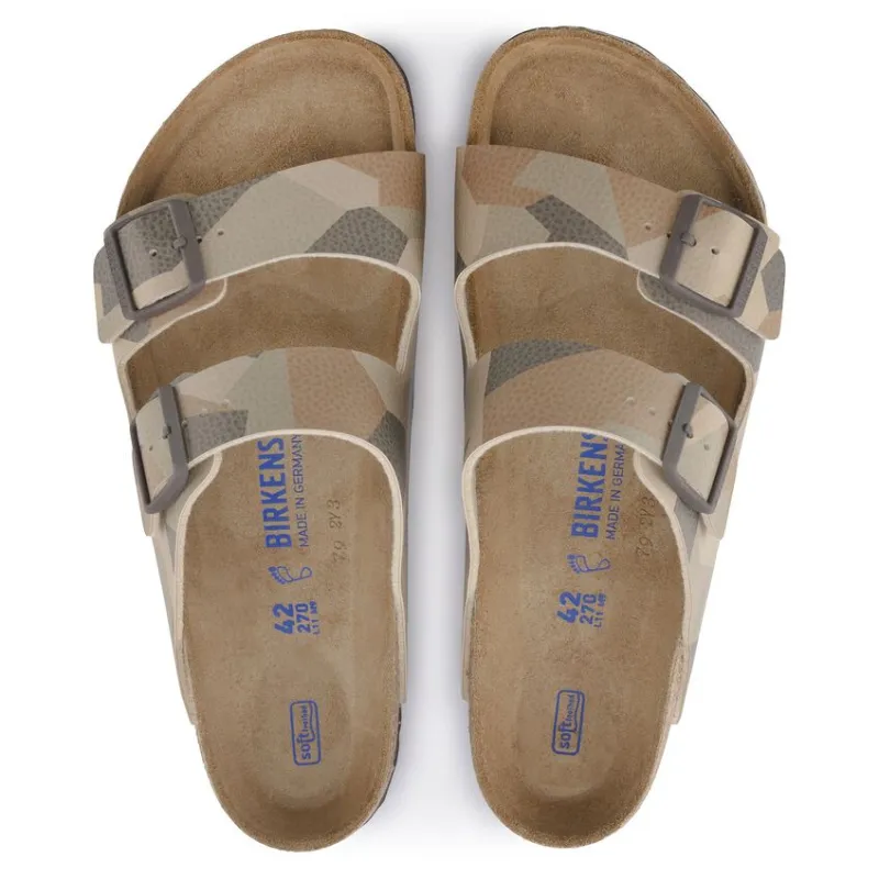 Birkenstock Arizona Series EVA Slip-Resistant Slide Slippers Unisex Camouflage Gray Narrow Fit-3