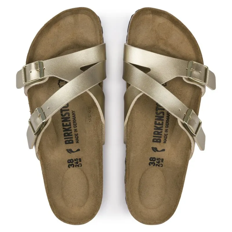 Birkenstock Yao EVA Slip-Resistant Slide Slippers Women's Gold Narrow Fit-3