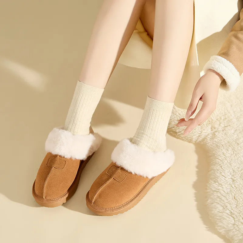 EXULL Q Quiet Abrasion Resistant Antibacterial Wrap toe Slippers Women's Camel-3