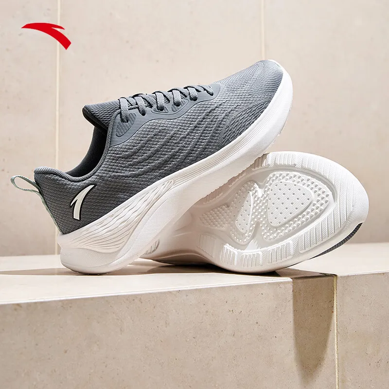Anta Cushioning, Wear Resistant Low Top Training Shoes Men's Wood Ash Gray-2