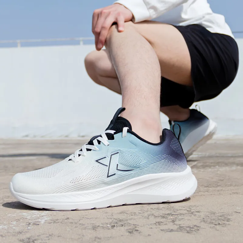 XTEP Cushioning Rebound Low Top Running Shoes Men's White Blue Black-2
