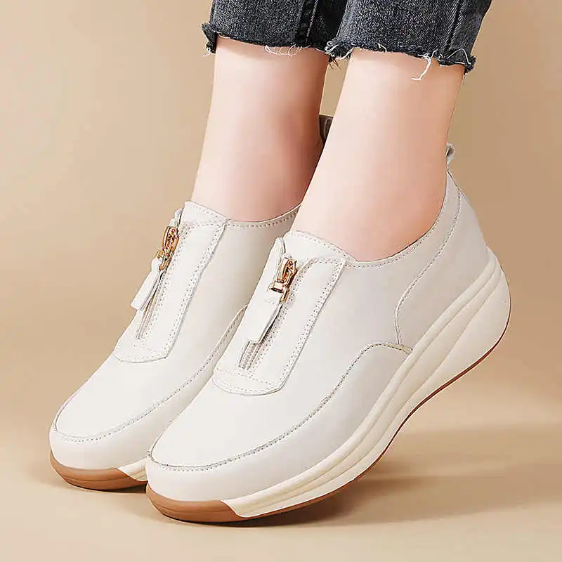 Reivanti Women's Casual Shoes 4cm Women's Beige-2