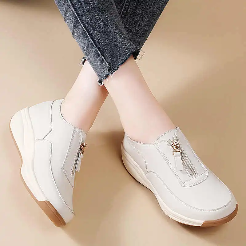 Reivanti Women's Casual Shoes 4cm Women's Beige-3