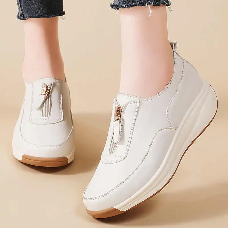 Reivanti Women's Casual Shoes 4cm Women's Beige-4